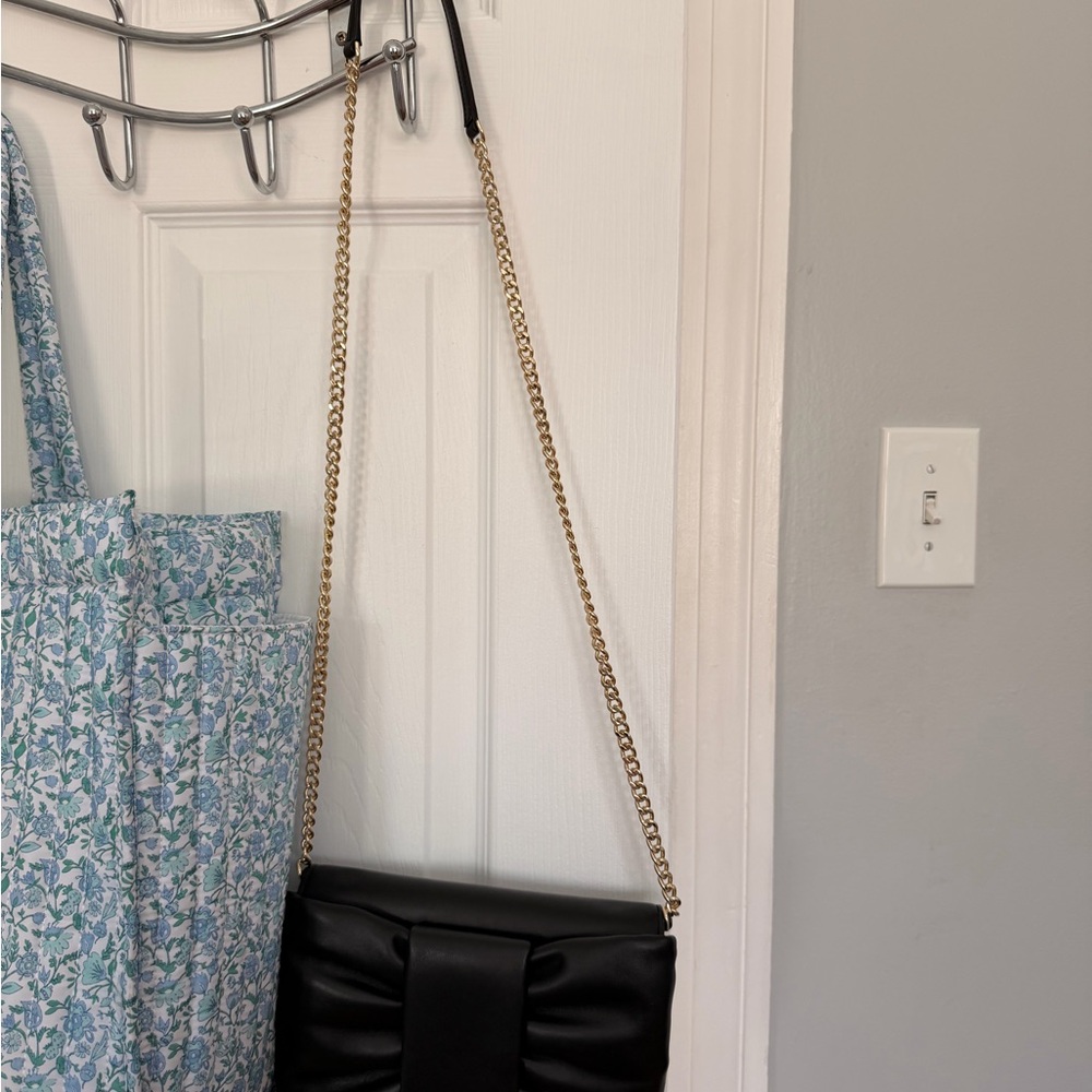 Kate Spade Black Clutch with Gold Chain - Picture 2 of 6